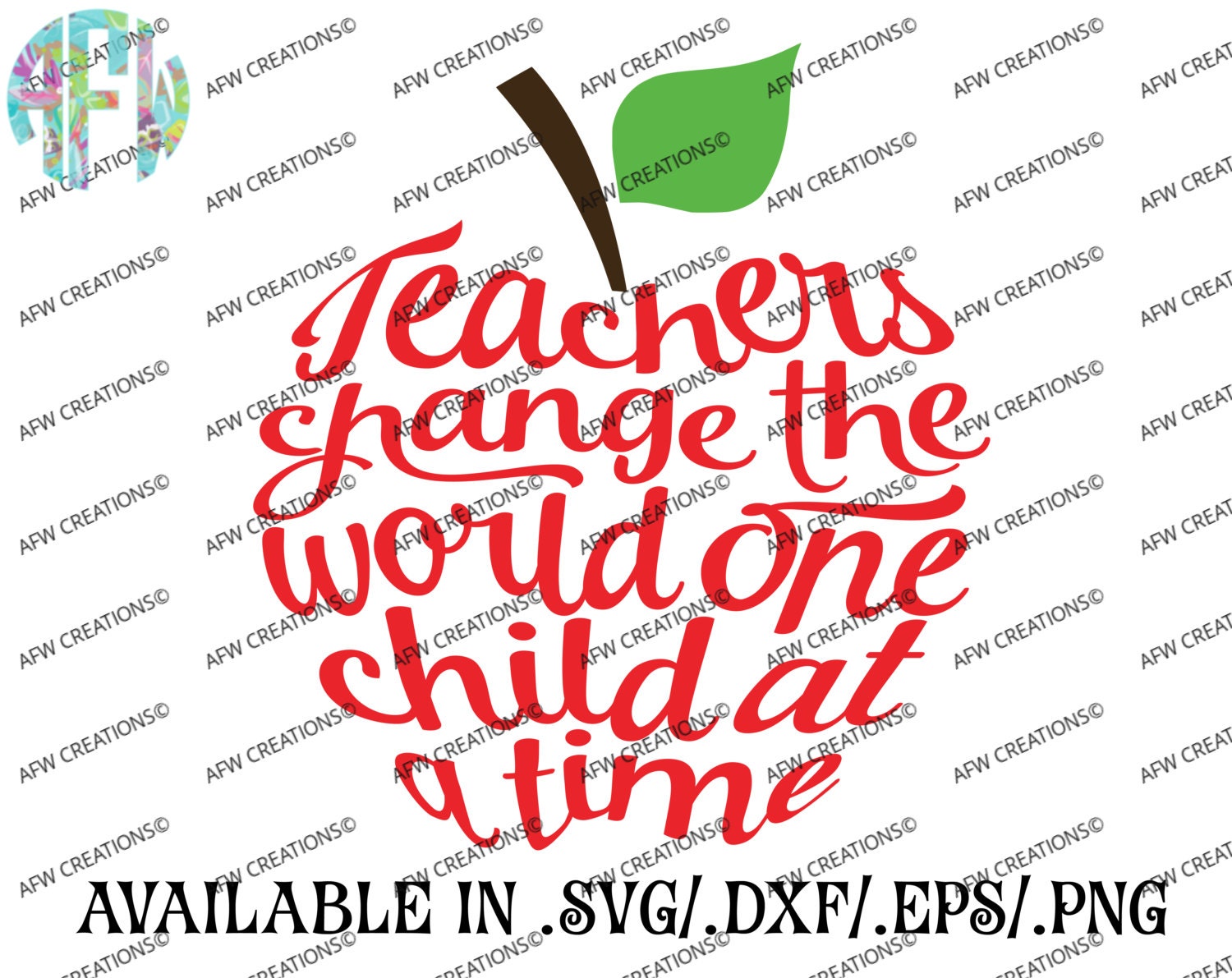 Download Digital Cut File Apple Teachers change the by AFWifeCreations