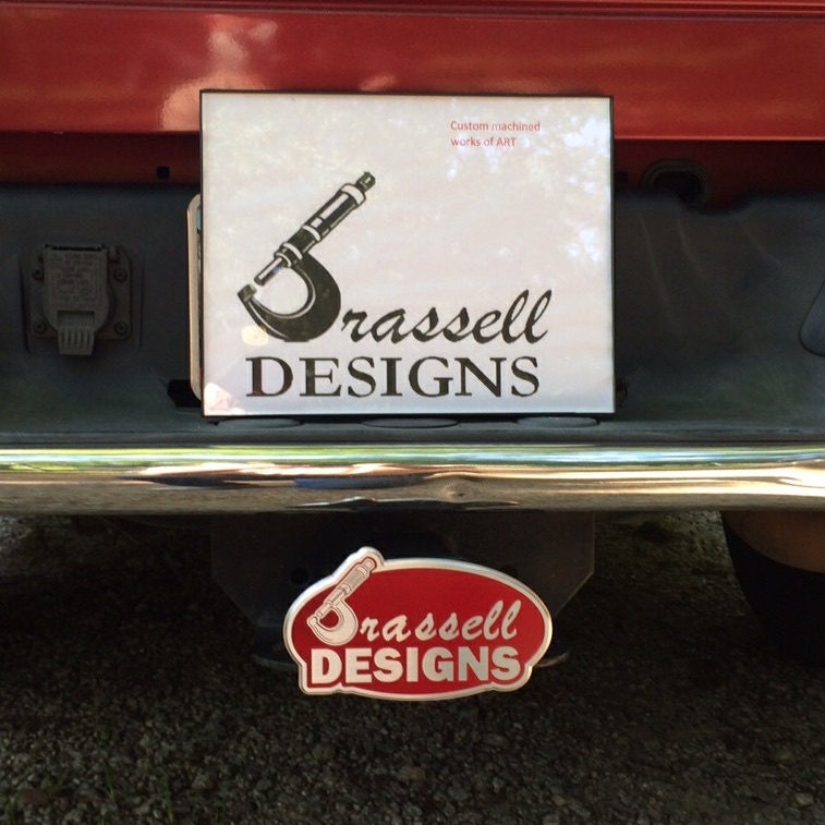Unique billet aluminum hitch covers by BrassellDesigns on Etsy