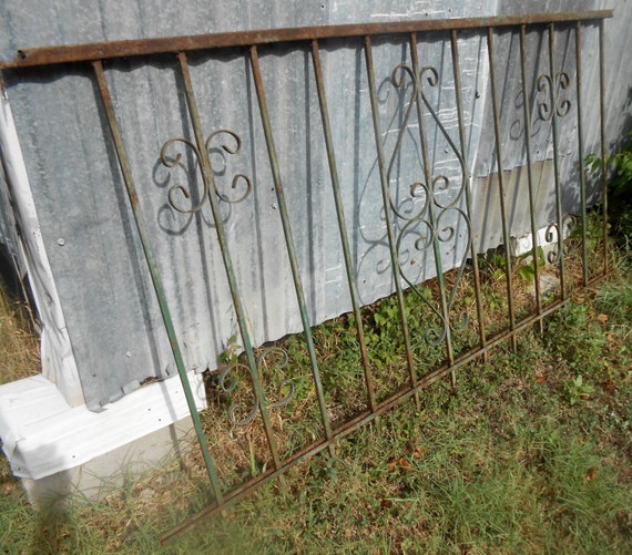 Vintage Wrought Iron Fence Panels Decorative by kissmyattvintage