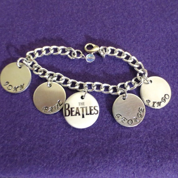 Beatles charm bracelet by SharynKBeatlecrafts on Etsy