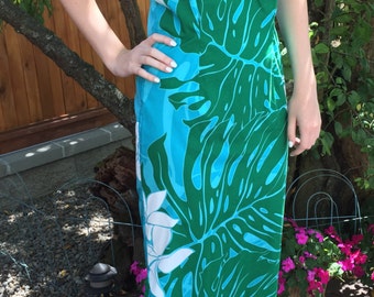 Vintage Hawaiian Halter Dress , Size Large