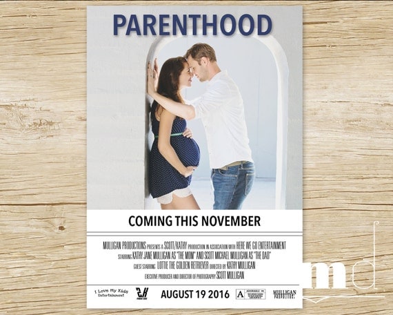 Download Movie Poster Pregnancy Announcement Custom Movie Poster New