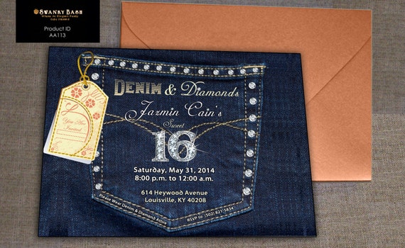 Denim Party Invitations 3