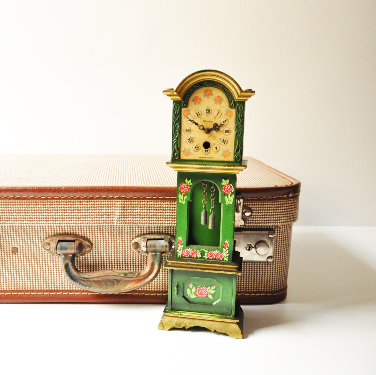 Vintage Blessing Mini Grandfather Clock Made in West Germany