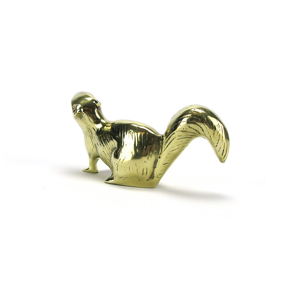 gold squirrel figurine
