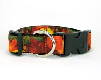 Fall Dog Collar/Thanksgiving Dog Collar(Mini,X-Small,Small,Medium ,Large or X-Large Size)- Adjustable