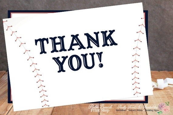 baseball thank you cards