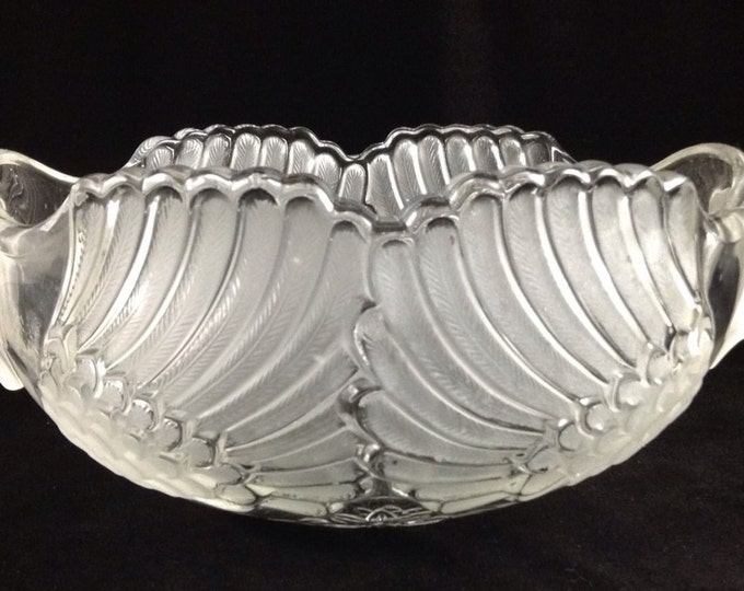 Mikasa Swan Frosted Crystal Bowl Walther and Sons from West Germany