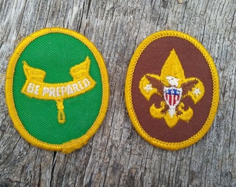Vintage Boy Scout Patches (2) Oval Patches Vintage BSA Clothing Patches