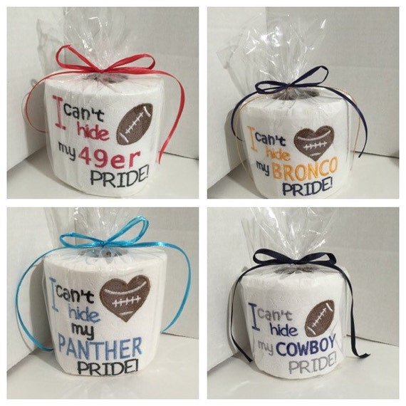 Items similar to Sports Team Gift, Embroidered Sports Toilet Paper