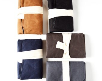 Waxed canvas baby change mat diaper changing mat