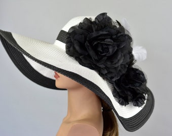Woman Strips Hat Church Wedding Hat Head Piece Kentucky Derby Hat Bridal Coctail Hat Couture Fascinator Bridal Hat