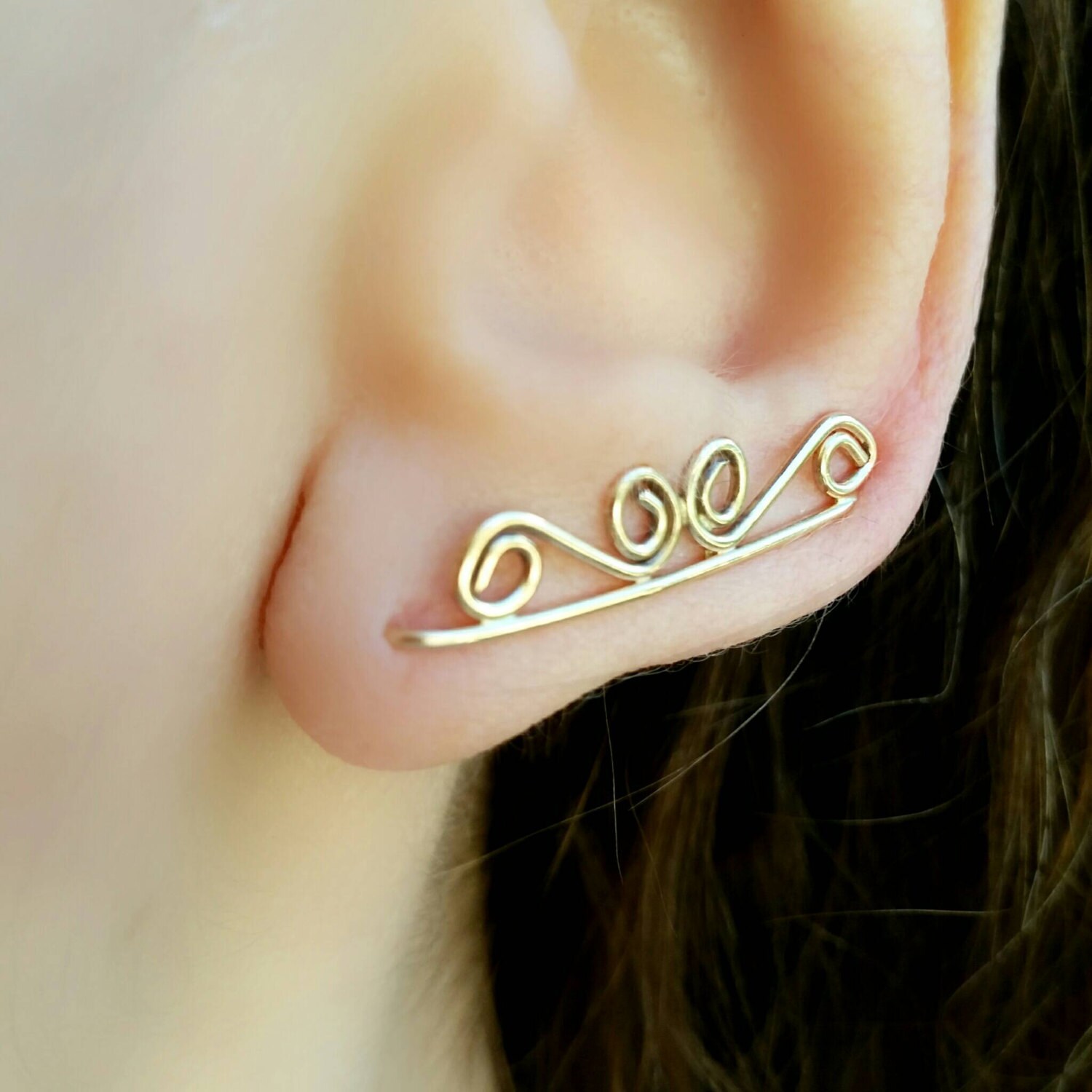 Ear crawlers gold Clearance