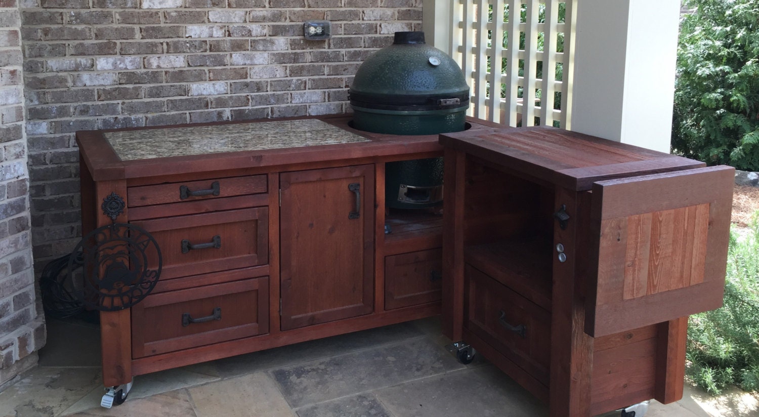 Grill Table or Grill Cabinet for Big Green Egg Kamado Joe