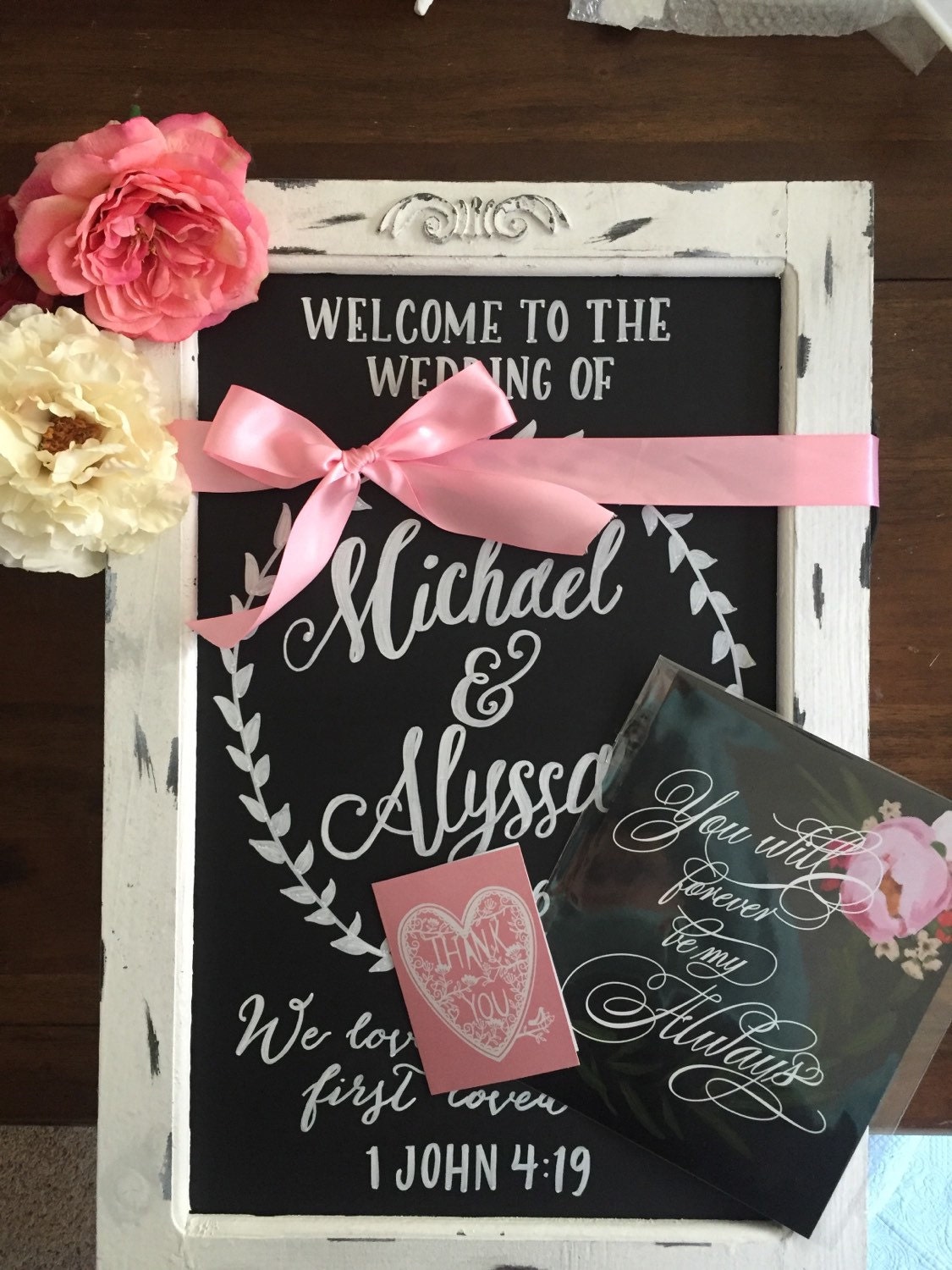Wedding Chalkboard Easel Chalkboard Sign Wedding Sandwich