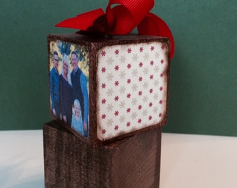 Family Photo Block Ornament