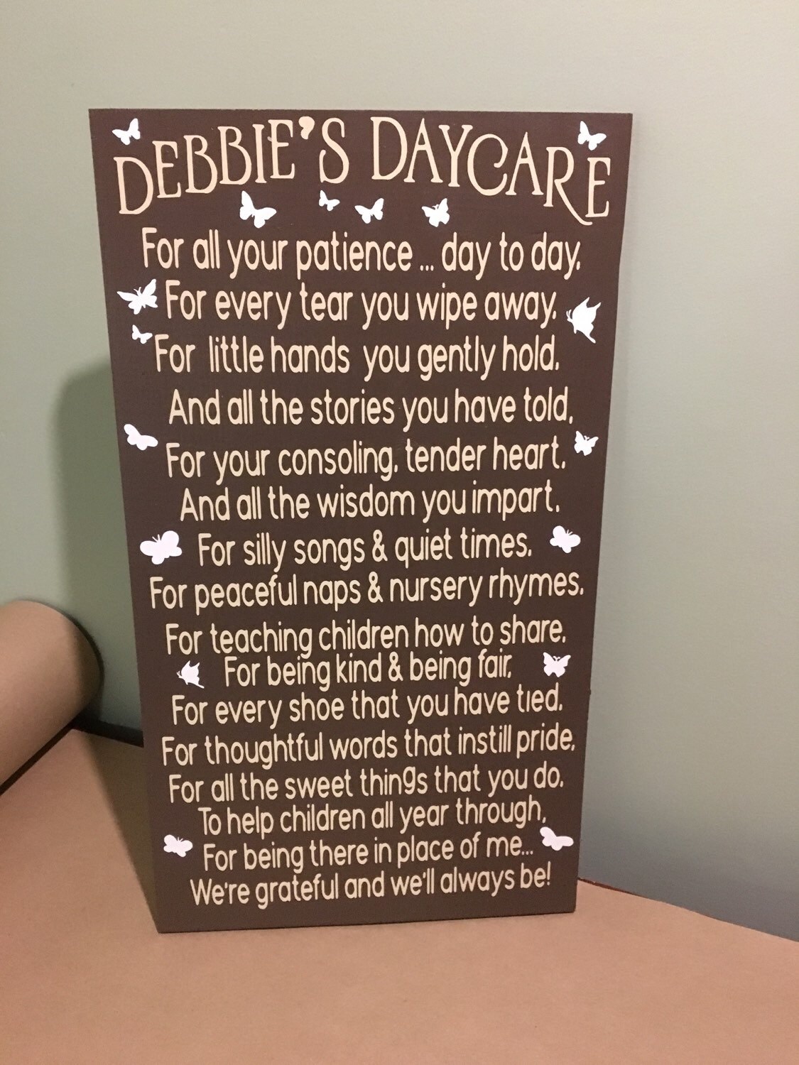 Daycare provider custom childcare sign by PrimGifts on Etsy