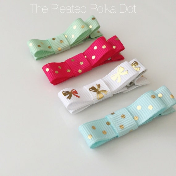 Items similar to Ribbon Hair ClipsGirls Ribbon Hair ClipsToddler Hair