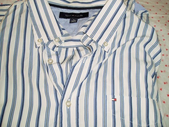 vintage dress shirt- vintage Tommy Hilfiger dress shirt- vintage men's ...