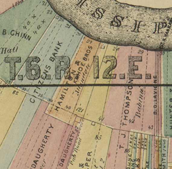 Iberville Parish Louisiana 1863 County Wall Map with by Oldmap