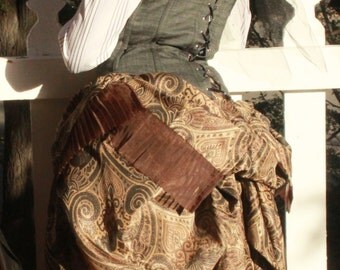 MADE TO ORDER: Earth or Fire Steampunk Multi-Layer Bespoke Bustle Skirt