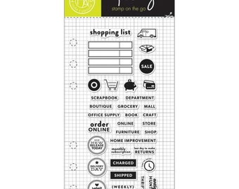 Clearly Kelly Shopping Planner Hero Arts Clear Acrylic Stamp Set CL936 NEW!