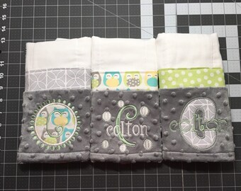 Personalized Burp Cloth - Set of 3
