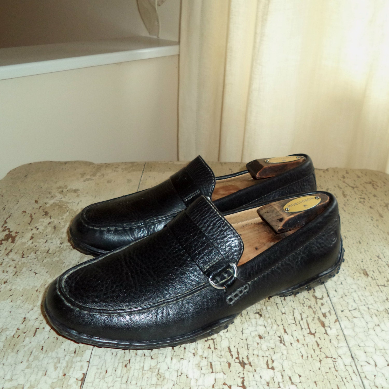 CLEARANCE 9.5 Men's BORN DRIVERS Shoes Loafers Full Grain
