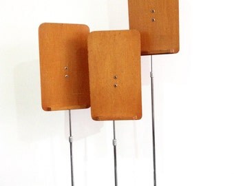 Vintage Shop Display Stands, Three Wood and Metal Stands, Made in Sydney Australia, Store Display, Multiple Display Uses, Photography Prop