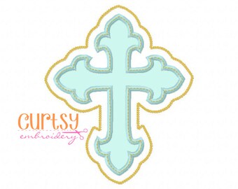 Cross Embroidery Design, Cross Applique Design