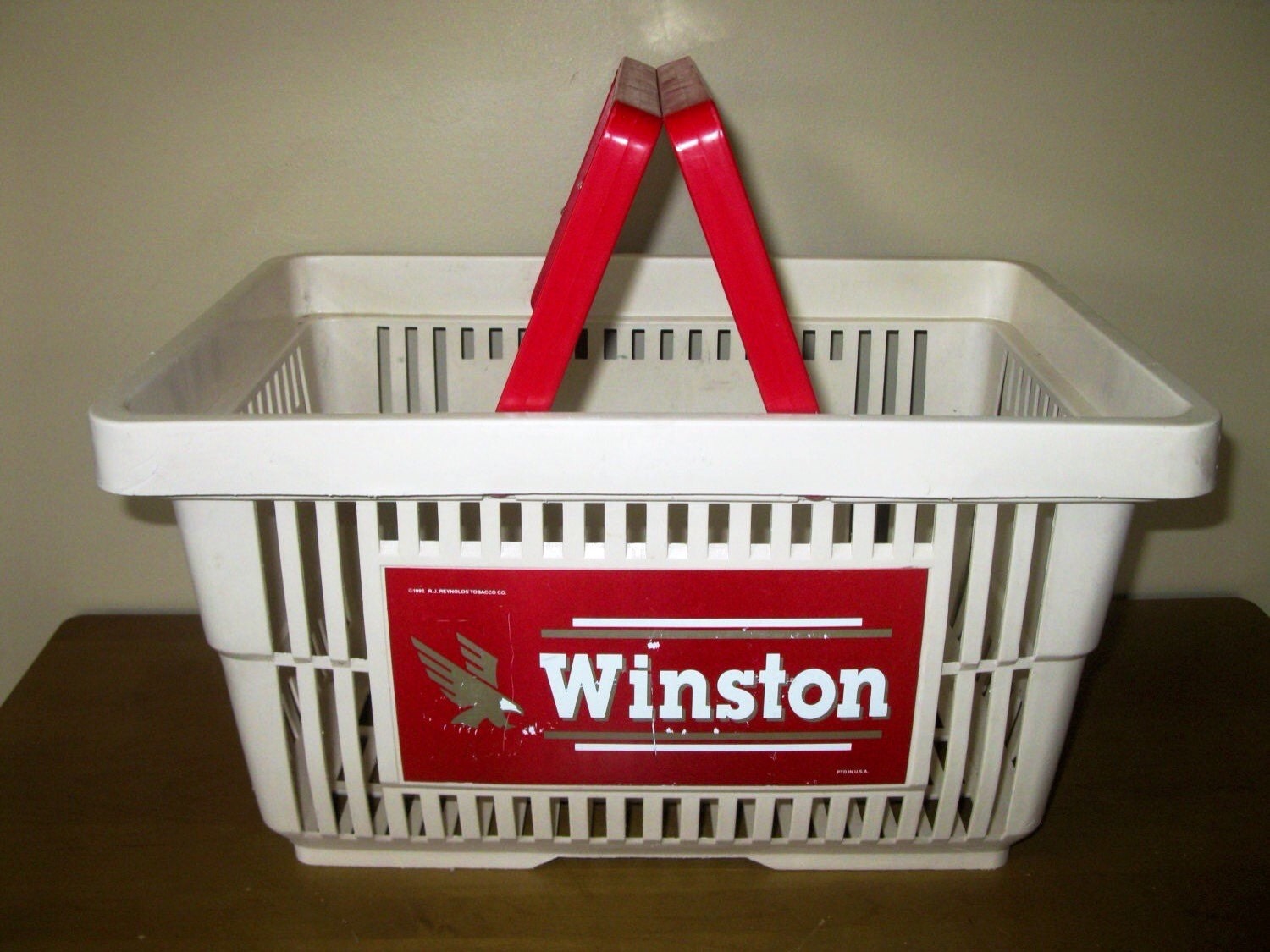 Winston Shopping Basket Tote vintage cigarette