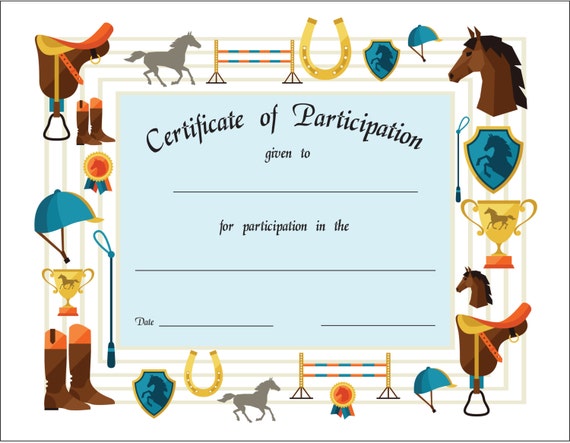 Equestrian Award Certificate Template Choice Image Certificate design