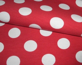 Eco fabric single jersey_tango red_dots