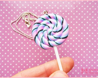 Kawaii Pastel Goth Lollipop Necklace by Dolly House