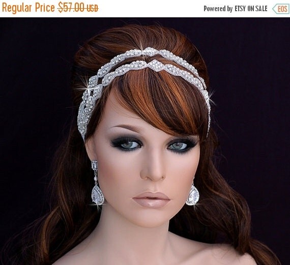 SALE Beaded Headband Bridal Headband Wedding by EleganceByKate