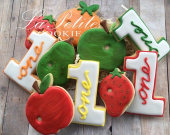 Very Hungry Caterpillar Birthday Sugar Cookies (1 dozen)
