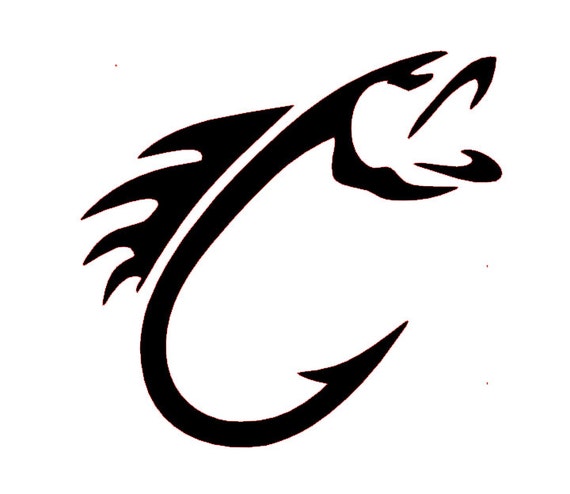 Fish Hook Decal Fish Hook Yeti Decal Fish Hook RTIC Decal