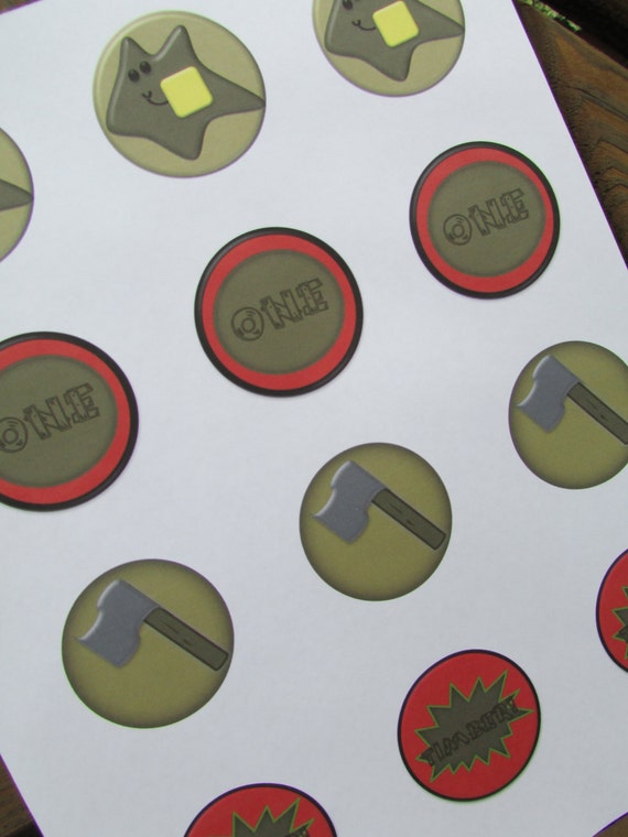 Printable Lumberjack Cupcake Toppers Lumberjack by SamsSweetArt