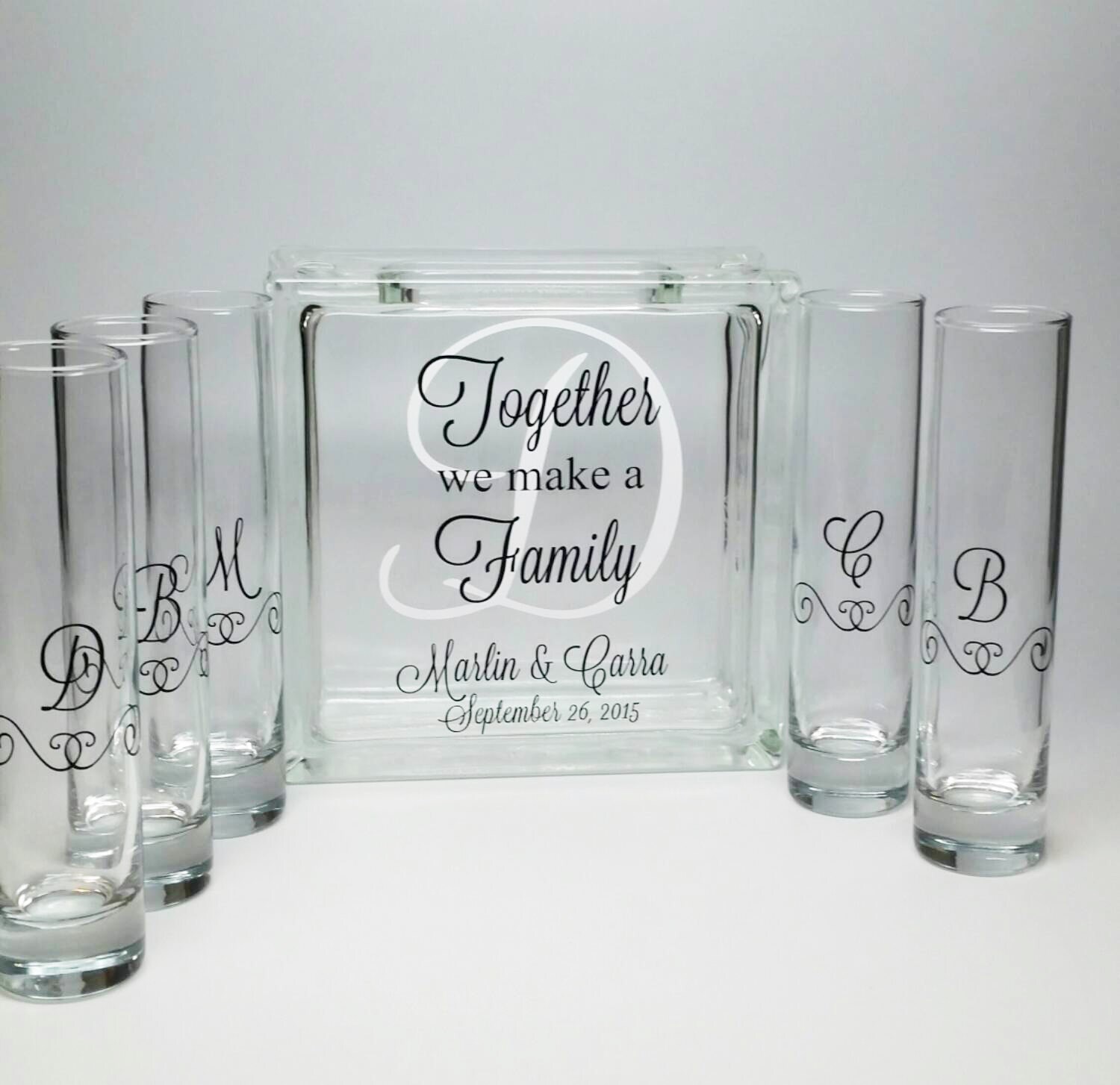 Blended Family Sand Ceremony Set Unity Candle Alternative