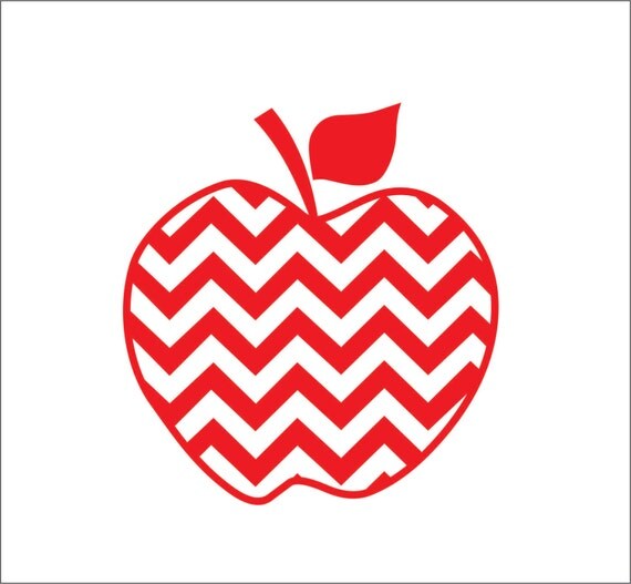 Download Items similar to Apple teacher chevron one color instant ...
