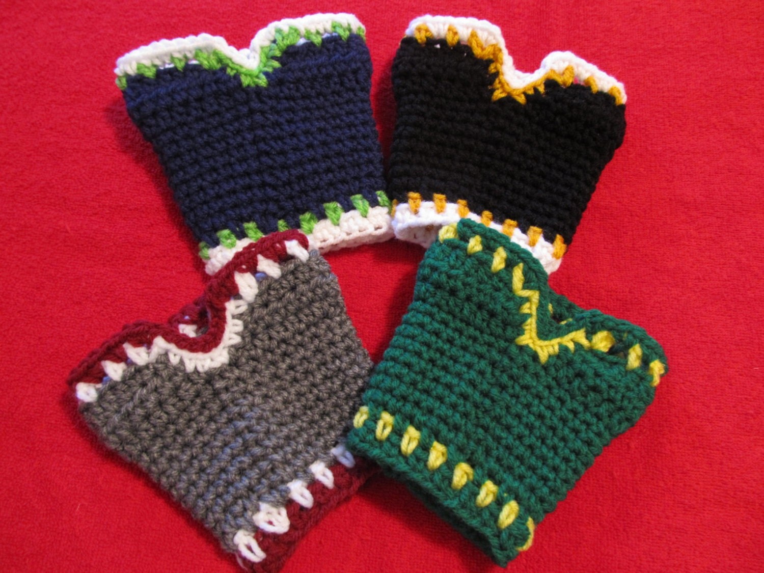 Crochet PATTERN Team Jersey Coffee Cozy use 2 to 3 Favorite Colors
