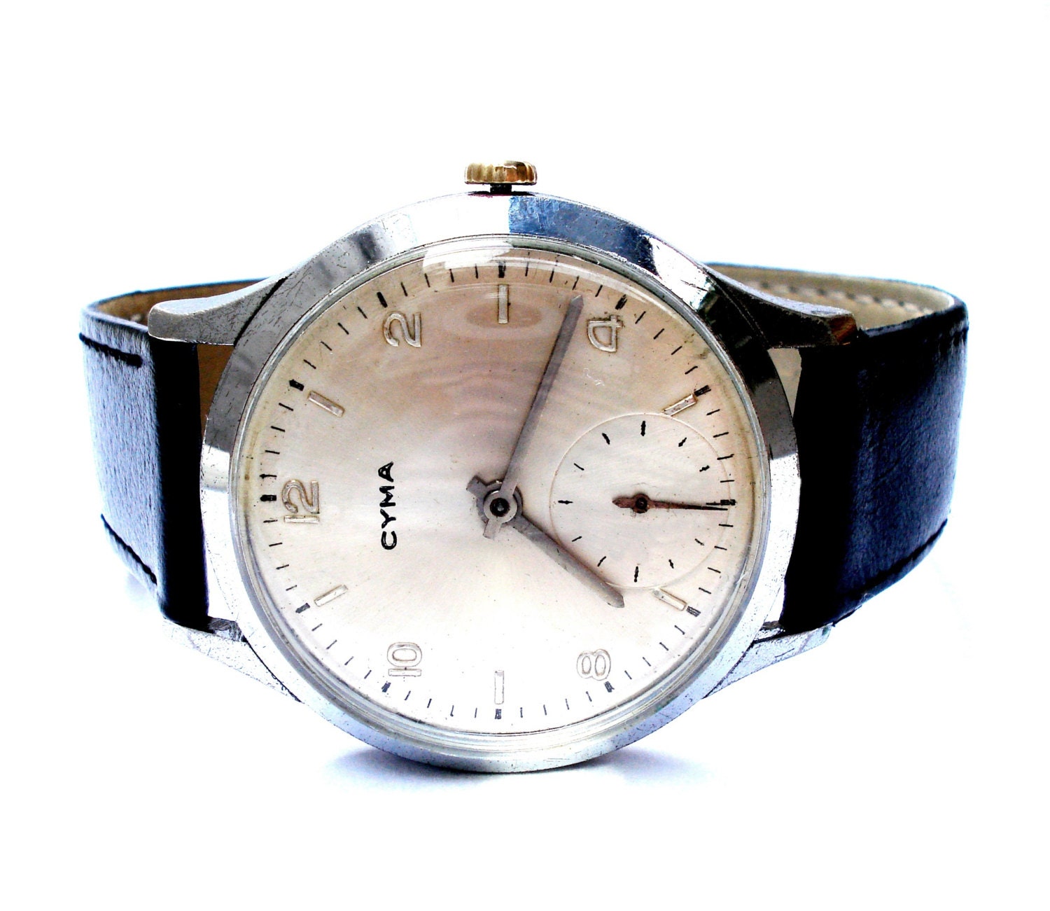 Vintage Watch Swiss CYMA Classic Men 38mm Case Steel 1960c