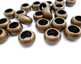 9x4mm hole 5mm 20pcs Brass Metal Beads_F0112573B/PULT_Large Hole Metal Beads