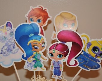 Shimmer and Shine Cake Toppers set of 6