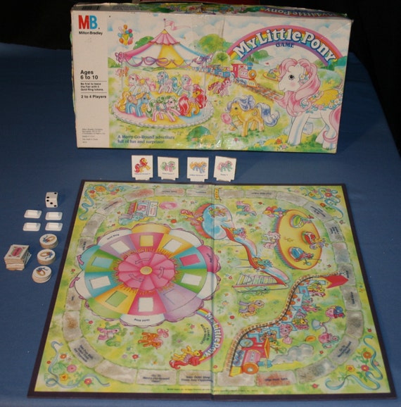 Vtg Hasbro My Little Pony Board Game Complete 1988 Toy