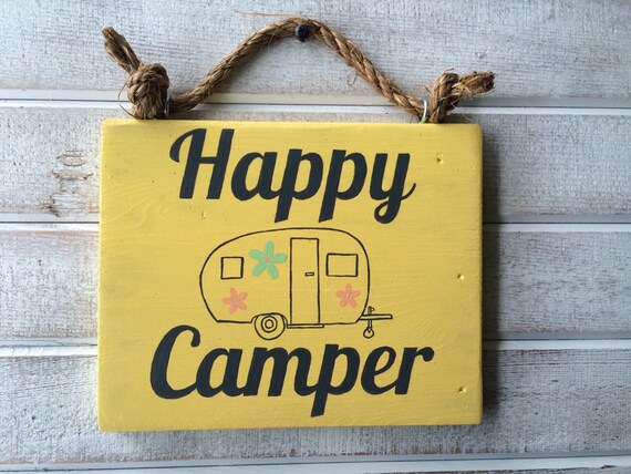 Happy Camper sign camping sign home decor reclaimed wooden