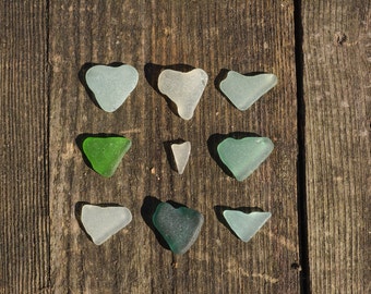 Natural Sea Glass Hearts Naturally Heart Shaped Jewelry Supply