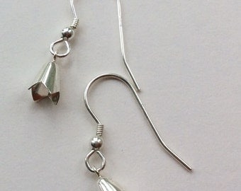 Sterling silver bluebell earrings small