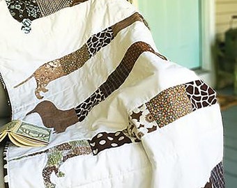 The Ziggy Quilt by Revel Designs, Dachshund quilt pattern