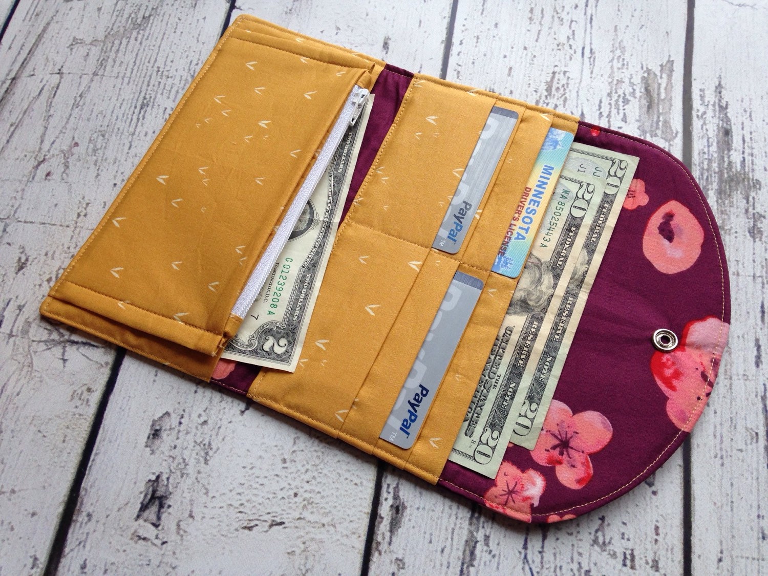 Women's Fabric Wallet Wallet Credit Card Holder by Shoppebylola